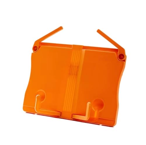 ブックスタンド 卓上 レシピスタンド レシピ本棚調節可能な折りたたみ式ページクリップ付きキッチンオフィスに適しています 皿立て スタンド 読書台(Orange)