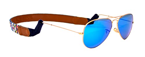 Image of Leather Hand-Stitched Needlepoint Sunglass Strap Retainer