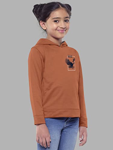 Image of HELLCAT Girls Regular Fit Fulsleeve Hooded Sweatshirt with Rib - Pack of 1