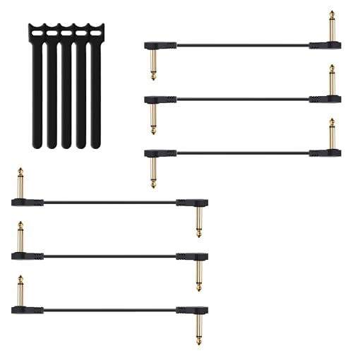 Câbles de raccordement plats pour guitare pour supprimer les faux contacts sur pedalboard