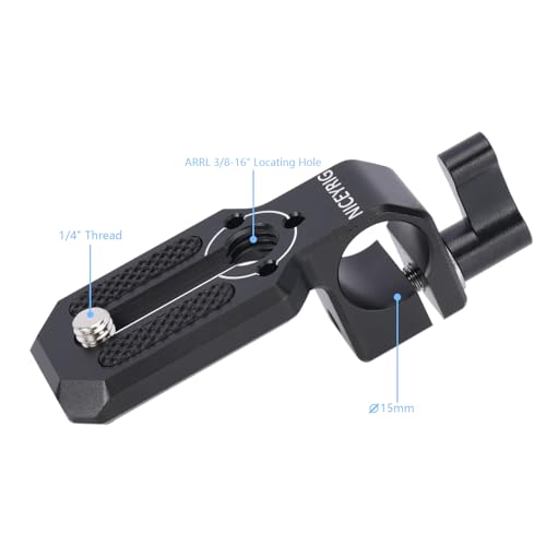 Image of NICEYRIG 15mm Single Rod Clamp to Monitor Mount EVF Mount - 596