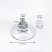 Juxiamal 6pcs Screw Suction Cups Glass Suction Pads 41mm Clear PVC Plastic Sucker Pads Without Hook Extra Strong Suction Power Holder for Bathroom Wall Window Car Shade License Plates