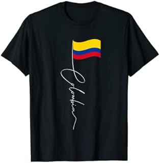 Colombia Signature Flag Pole - Patriotic Colombian Flag T-Shirt