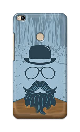 Image of PRINTFIDAA Mustache Beard and Hairstyle Hipster in Glasses Printed Designer Hard Case for Mi Max 2 (6.44 inch) Back Cover -(e) RPM1002