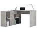 IDIMEX Schreibtisch Eckschreibtisch Carmen mit Regal 120x75x59 cm Winkelkombination in Betonoptik