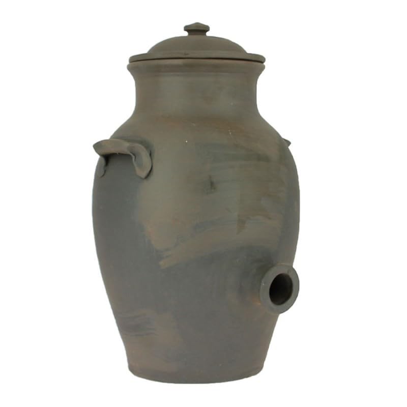 Aceto in gres bianco 3L ceramica artigianale Turgis (Marrone)