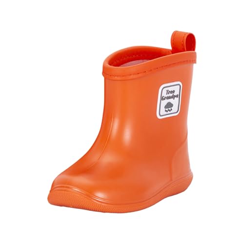 IWIHMIV Toddler Boys Rain Boots Girls Lightweight Short Rain Boots Soft Soles Non Slip Rainboots with Easy On