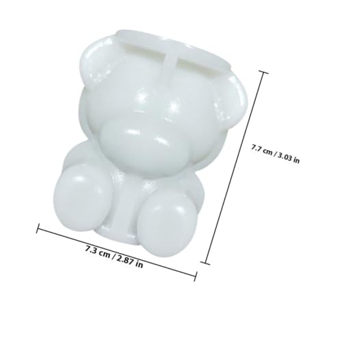 Molde de silicona para hielo en forma de oso, 5 piezas miniatura 2