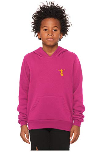 Daxton Youth Unisex Skateboarder Design Hoodie Mid-weight Fleece Sweatshirt,Hot Pink,XL3