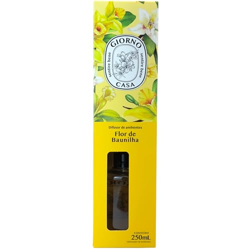 Difusor de Fragrância Para Casa Perfumada e Aromatizada, Flor de Baunilha, Giorno Casa, 250 ml, Amar