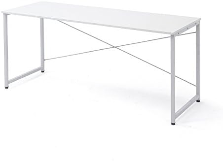 （07:00時点） サンワダイレクト シンプルワークデスク 幅160cm×奥行60cm モニターアーム対応 組立簡単 パソコンデスク ホワイト 100-DESKF006