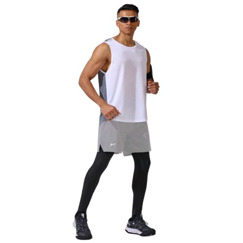 Image of PROSHARX 2 in 1 Active Dual Pants | Men's 2 in 1 Running Pants, Gym Workout Compression Pants for Men Training Athletic Pants