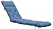 Ambientehome Coussin d'assise pour Chaise Longue Bleu/Gris 195 x 49 cm