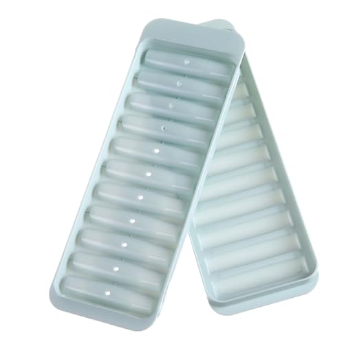 Máquina para hacer helados con tapa, bandeja de hielo, herramientas para hacer bebidas heladas de verano de 3.1 x 9.2 pulgadas, ideal para vino, , fruta, accesorios de bebidas frías familiares y