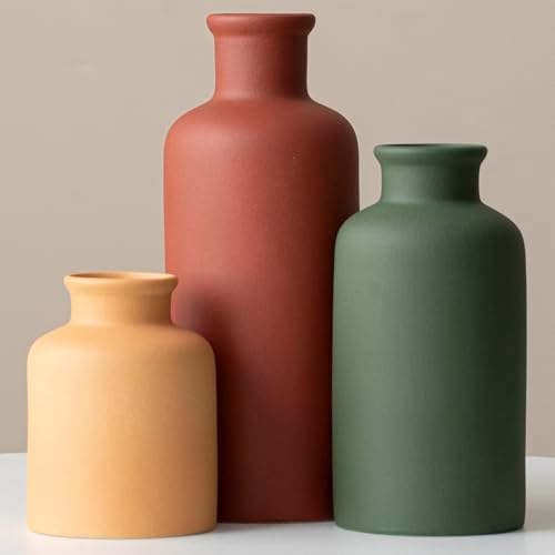 Large Modern Ceramic Vase Set XL Green