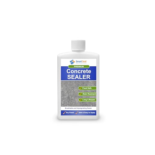 Smartseal Premium Concrete Sealer - Easy to Apply High Protection Sealant - Oil and Water Repellent Food Safe - Suitable for All Concrete Surfaces - 100 ml Sample