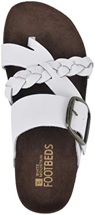 WHITE MOUNTAIN Women's Heartfelt Footbed Sandal, White/Leather, 5 M | Image 1