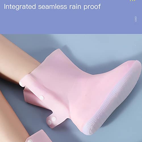 Cubrecalzado impermeable de silicona para lluvia, diseño con doble hebilla, elástico ajustable y reutilizable, fácil de poner y antideslizante (Color: C, Talla: X-Grande) miniatura 2