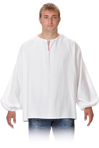 DISBACANAL Camisas medievales de mesonero - Granate, Adulto