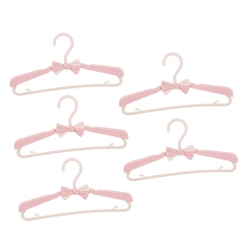 HEALLILY Plastic Boys and Girls Hangers Set of 5 Baby Clothing Hangers Non-Slip Design for Closet