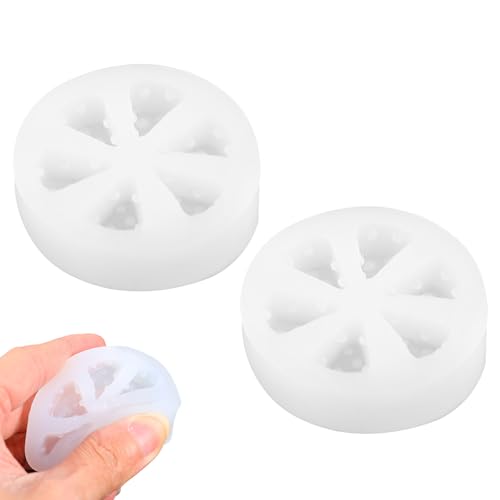LIGIGWASH Molde de Silicona para Hornear Pequeño 2 Piezas Forma de Queso para Chocolate y Pasteles, Resistente y Apto para Repostería Casera y Fabricación de Velas de Yeso