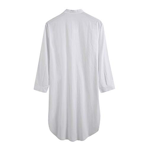 FUISSE Muslim Clothes for Men Thobe Cotton Dubai Arabic Jubba Islamic Thobe Big and Tall Soft Kaftan Galabeya Monk Robes4