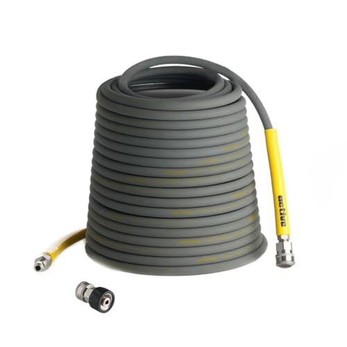 ACTIVE Pressure Washer Hose 50 Ft 5/16' - Kink Resistant Steel braided Power Washer Hose for All Electric & Gas Pressure Washers, Flex Hose w/Max 4000 PSI & 12 GPM at a peak temperature of 212F