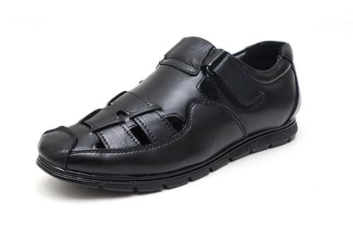 Image of BRUTE Genuine Leather Sandals for Men | Closed Fisherman Sandal