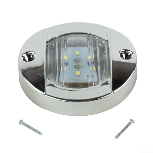Zoegneer Luce di poppa a LED impermeabile per barca marina, super luminosa, galvanica, ampia applicazione (bianco)