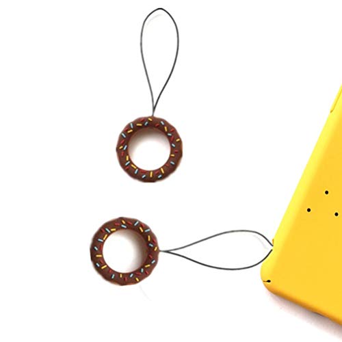 Cordão de celular Exceart com desenho de donut, anel de dedo, suporte de pulso, alça de telefone, pi