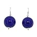 Produktbild Handgefertigte Ohrringe aus Muranoglas PLANETEN geblasen blau Uran