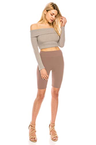 Image of ALWAYS Women's High Waist Bike Shorts - Athletic Workout Tummy Control Stretch Running Yoga Pants