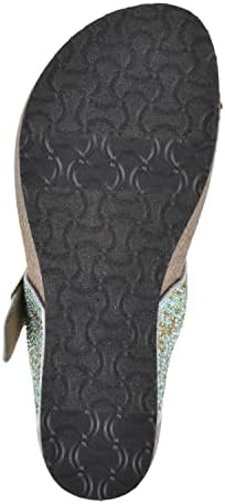 WHITE MOUNTAIN Shoes Active Women's Wedge Sandal, Blue/Green Multi, 9 M | Image 5