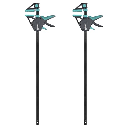 Image of wolfcraft 2 one Hand Clamps PRO Ergo - Clamping Pressure 150 kg - 8677060 The Convenient clamp for All-Round use - 700 mm Clamping Width - Made in Europe