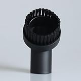 Auratrove Paquete de 2 cepillos redondos de 32 mm para aspiradoras, boquilla suave de crin de caballo para limpieza de muebles, interior de coche, colchón, color negro