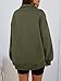 Trendy Queen Women's Oversized Half Zip Fleece Sweatshirts-Cozy Pullover with Pockets, Drop Shoulder for Fall Winter ArmyGreen XXL