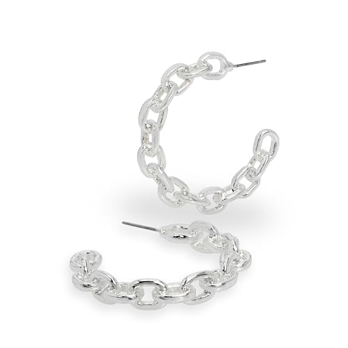 Robert Lee Morris Womens Chain Hoop Earrings by ROBERT LEE MORRIS - Image 4