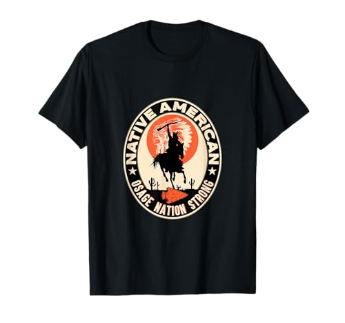 Osage Nation Tribe Native American Pride Logo Art déco rétro T-Shirt