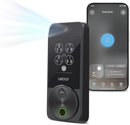 Lockly Visage Zeno Series Smart Lock, Facial Recognition & Finger...