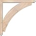 Ekena Millwork 3 1/2"W x 22"D x 22"H Thorton Arts and Crafts Smooth Bracket w/Offset Brace, Douglas Fir