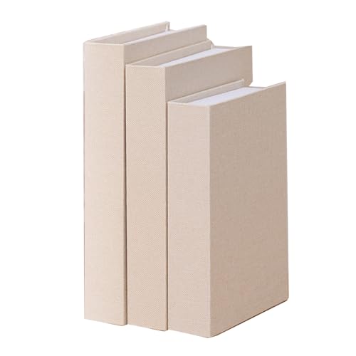 SXYLOB 3 Pieces Decorative Modern Book Boxes, Faux Books Holder