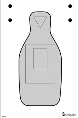 Modified FBI-Q Cardboard Target Standard FBI-Q Target with Additional Scoring Options Black/Gray on White Cardboard 23" x 35"