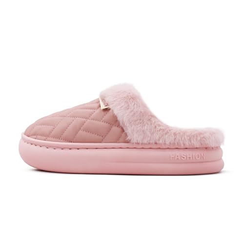 Image of VRITRAZ Women's Comfort Slip On Closed Toe Warm Winter House Clog Indoor Slipper with Cute Print and Degins