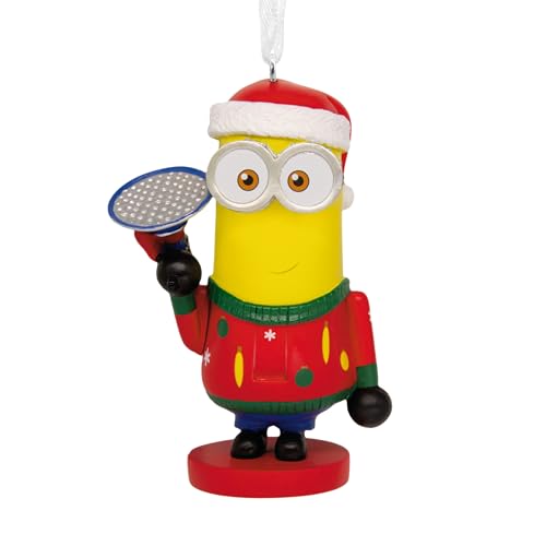 Hallmark Adorno de Cascanueces de Kevin el Minion, decoración de árbol, Coleccionable, Amarillo, Rojo