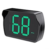 Auto Head Up Display GPS Tachometer mit HD Digital Bildschirm, 10Hz Bildwiederholrate & Dual-Mode GPS/BeiDou Chip, für MPH/KMH Einheiten, Einfache USB-Installation für sicheres Fahren