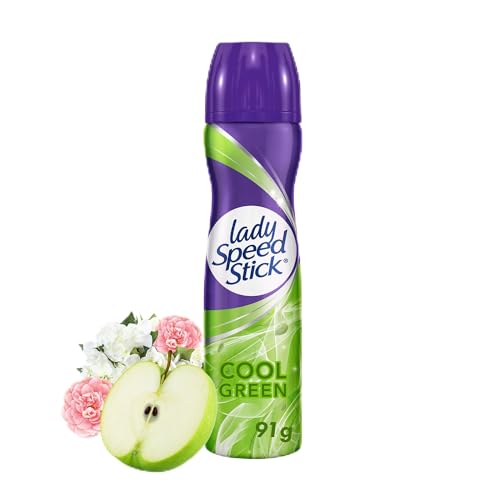 Talcos Y Desodorantes, Music Lady Speed Stick Desodorante Antitranspirante Cool Green en Aerosol 91 g. Brinda 48 Horas de Protección Contra el Mal Olor. Ultra Seca y Protegida