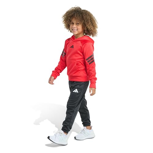 adidas Boys 2-piece Poly Fleece 3-stripe Pullover & Jogger Set3