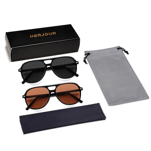 Image of Retro Trendy Polarized Aviator Sunglasses Womens Mens 70s Classic Vintage Oversized Sun Glasses AR82278