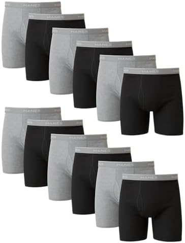 Hanes Mens Underwear Boxer Briefs Pack, Cool &Amp; Breathable Cotton ...