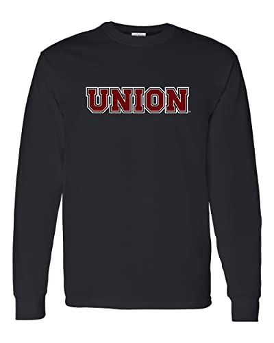 CreateMyTee | Union College Union Long Sleeve Shirt (Black Large)